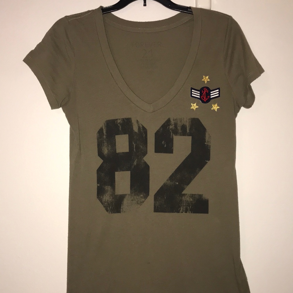 V-Neck Army Style Shirt
